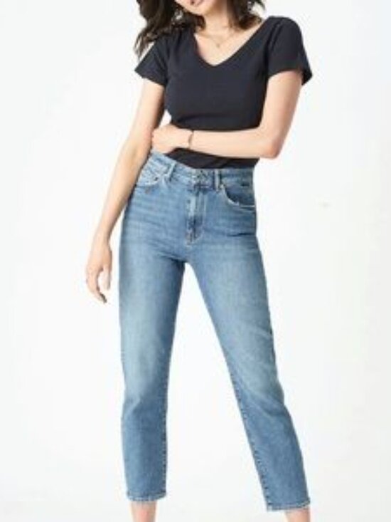 Mavi Denim - Mavi Star High-Rise Mom Jeans – Black Wash – Size 27
